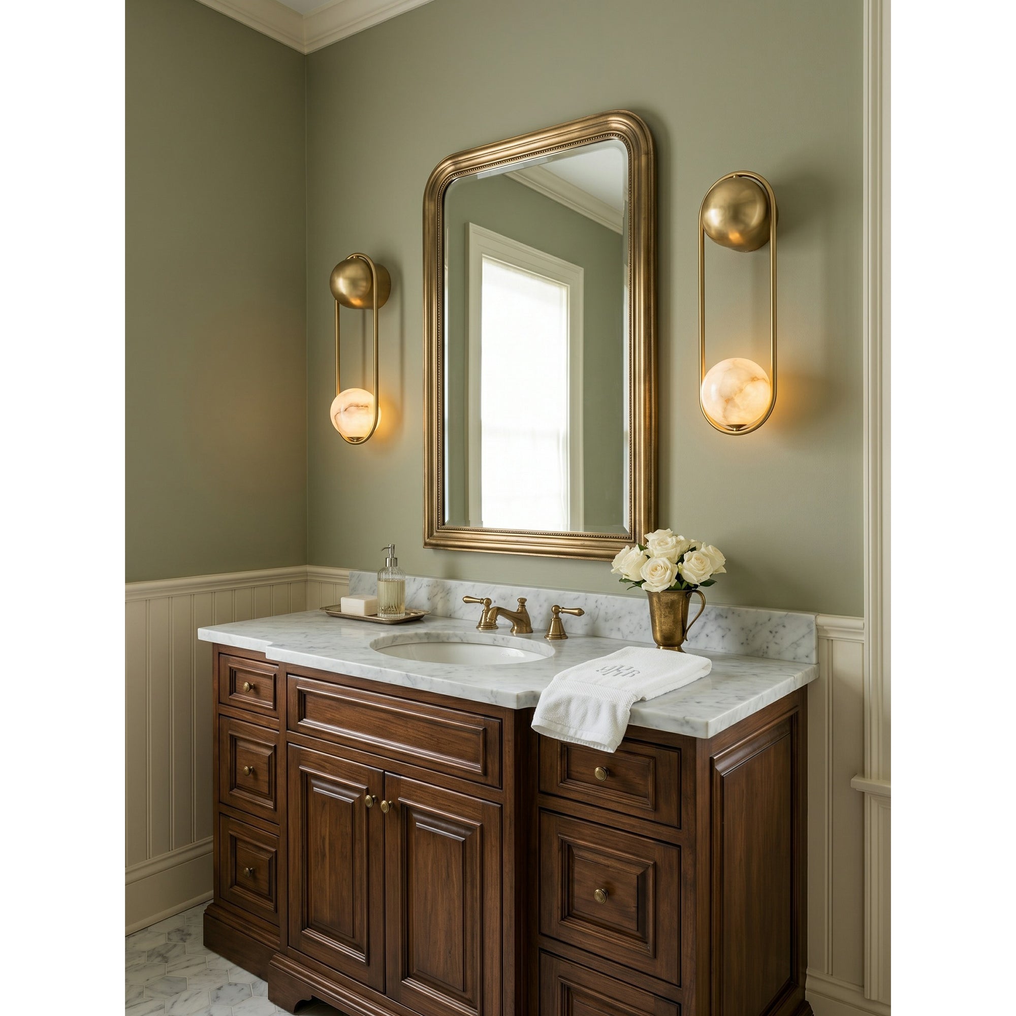 Mila Alabaster Wall Sconce