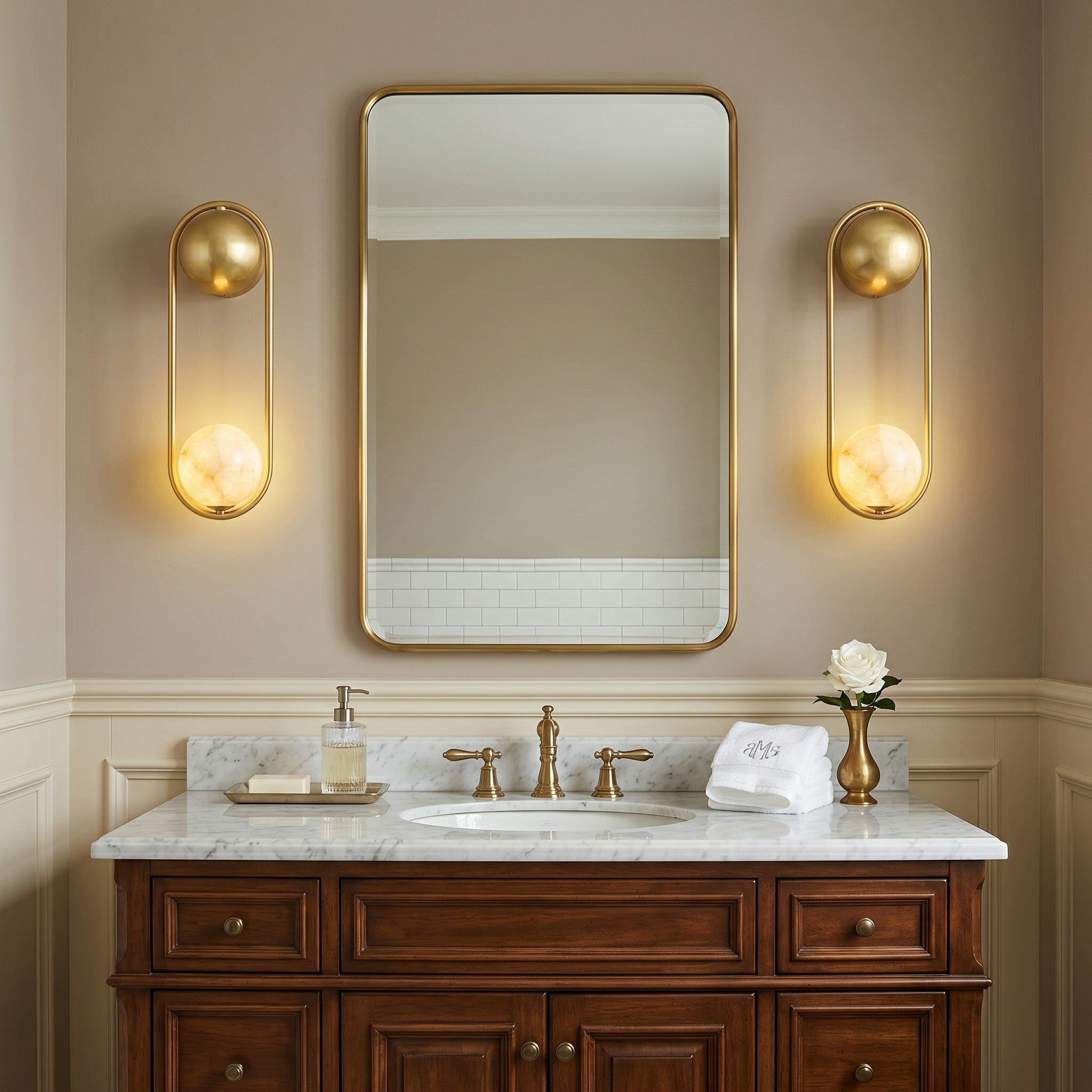 Mila Alabaster Wall Sconce