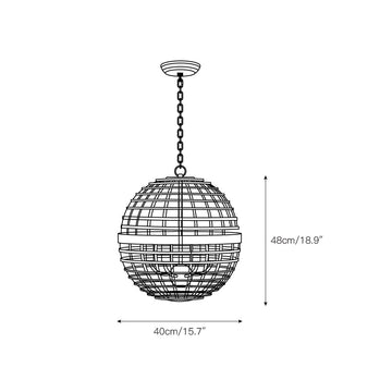 Mill Globe Pendant Lamp – detail 4 — Dimension drawings 1