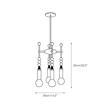 Millie Chandelier – detail 4 — Dimension drawings 1
