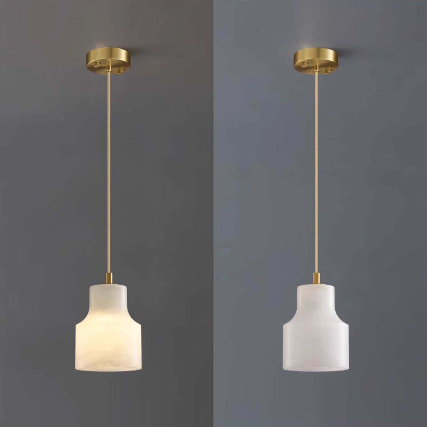 Millson Alabaster Pendnat Light