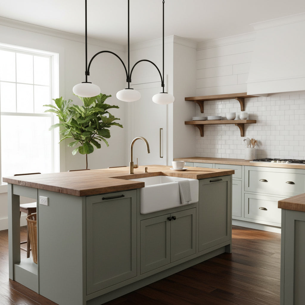 Milo Linear Brass Glass Pendant Lamp