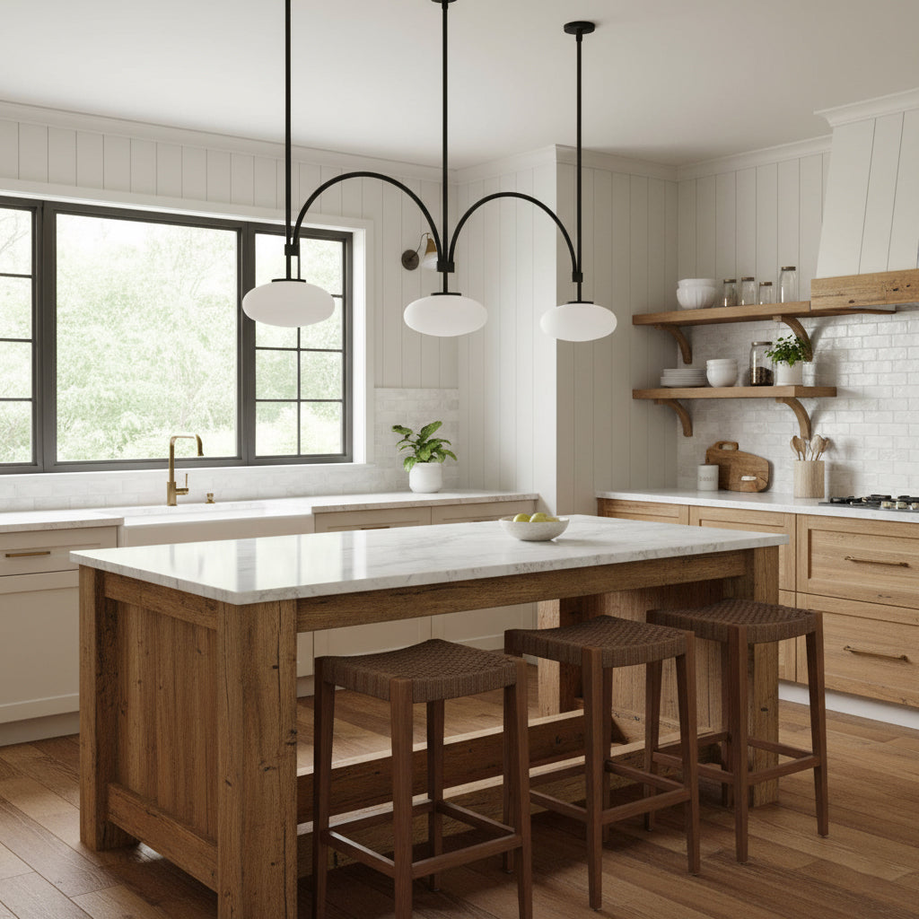 Milo Linear Brass Glass Pendant Lamp