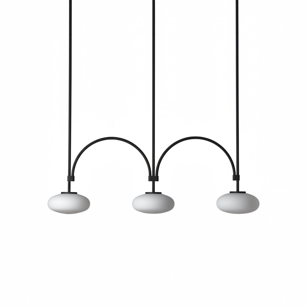 Milo Linear Brass Glass Pendant Lamp