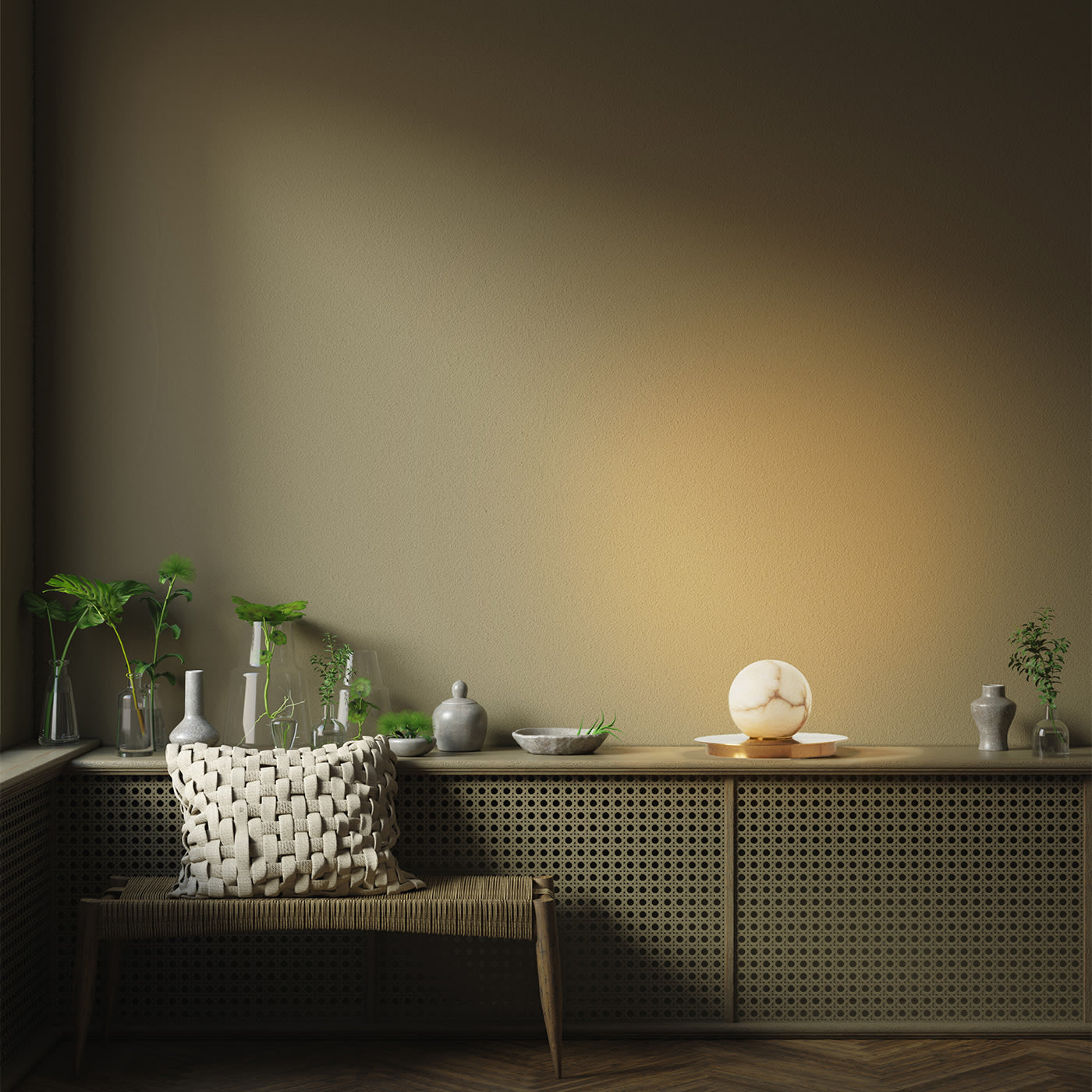 Mini Alabaster Moon Table Lamp