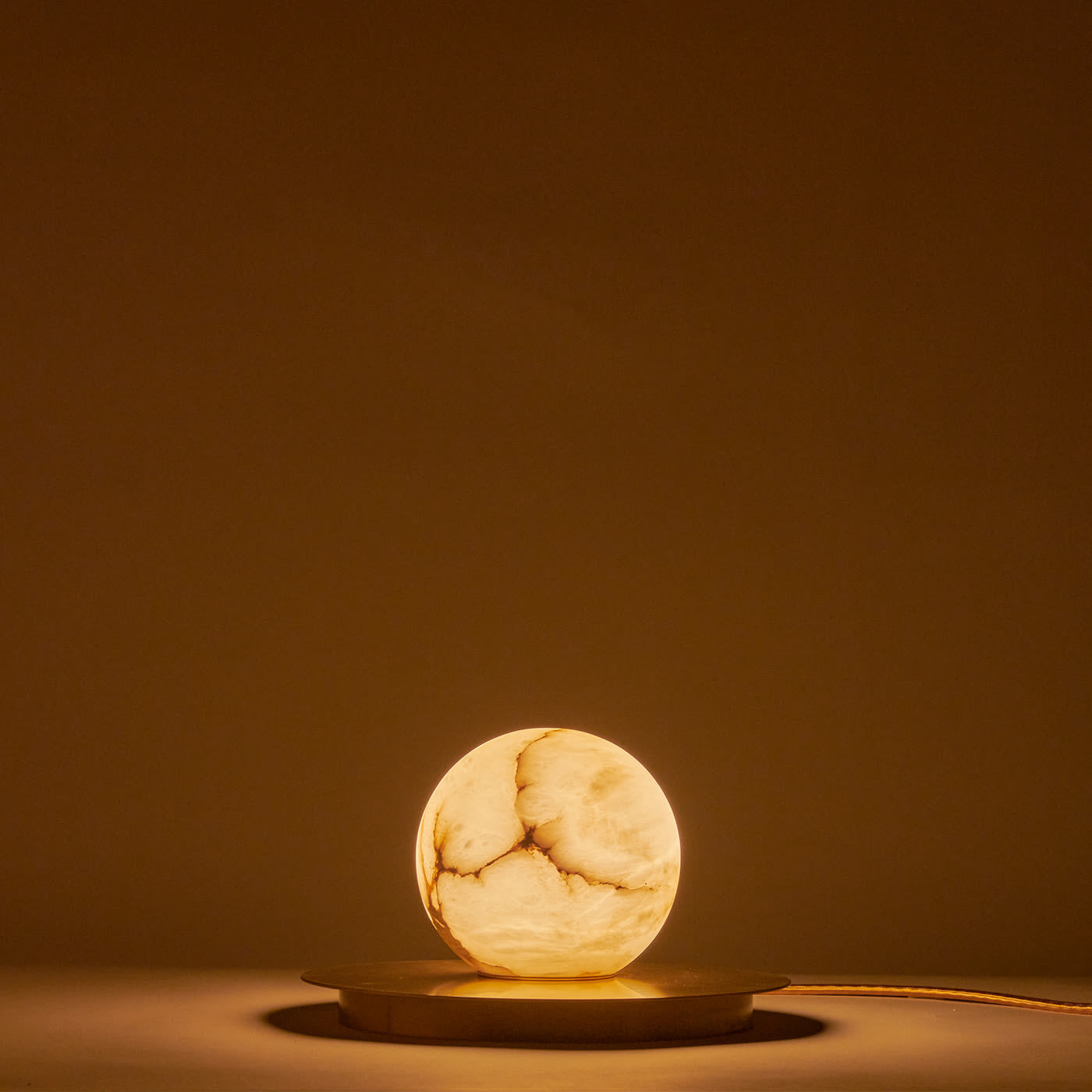 Mini Alabaster Moon Table Lamp