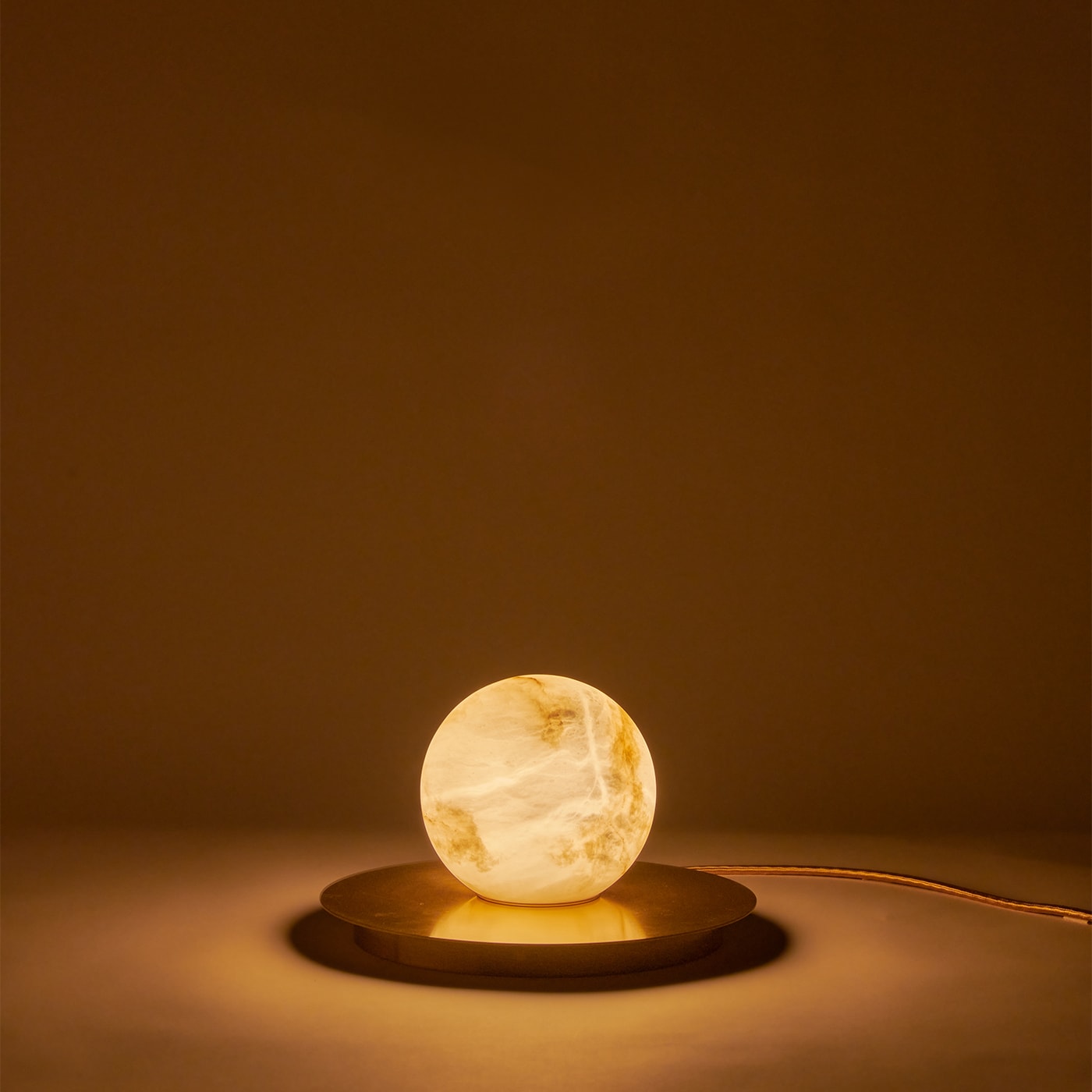 Mini Alabaster Moon Table Lamp
