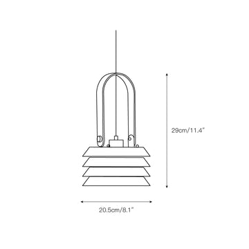 Minimalist Lantern Pendant Lamp – detail 3 — Dimension drawings 1
