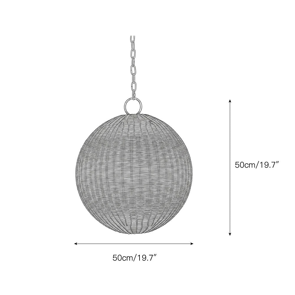 Miramar Rattan Round Pendant Lamp