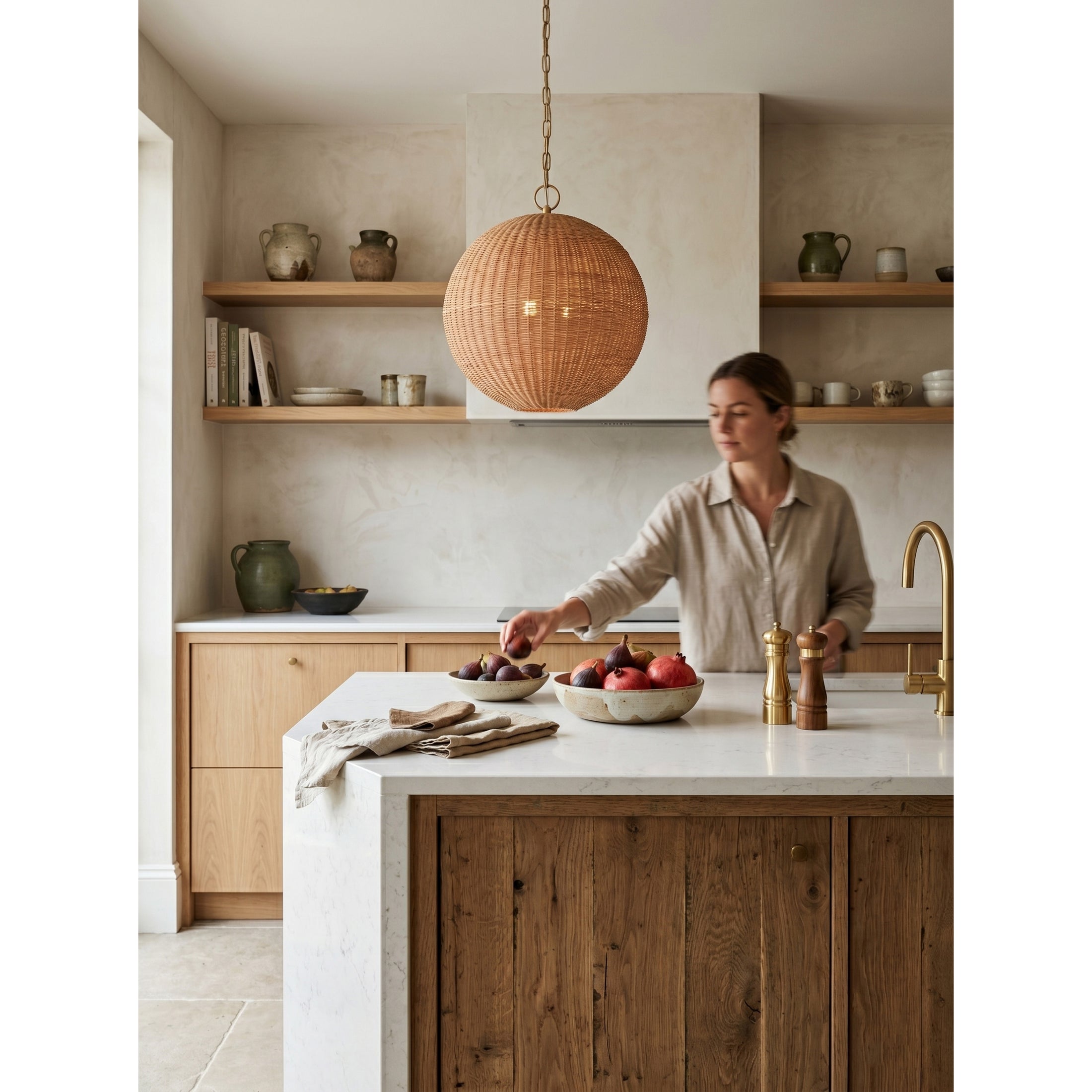 Miramar Rattan Round Pendant Lamp