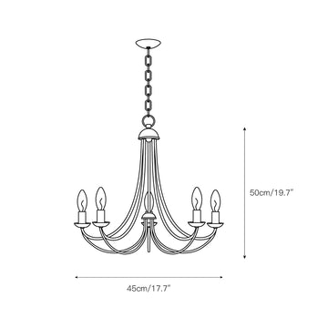 Mirren Chandelier – detail 3 — Dimension drawings 1