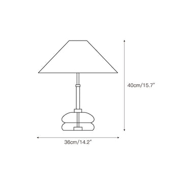 Mission Marble Table Lamp – detail 3 — Dimension drawings 1