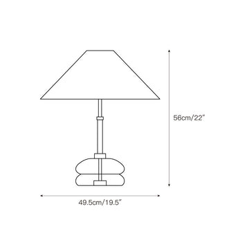 Mission Marble Table Lamp – detail 4 — Dimension drawings 2