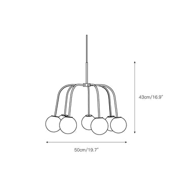 Modern Octopus Chandelier – detail 3 — Dimension drawings 1