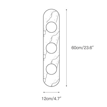 Modulo Marble Wall Lamp – detail 6 — Dimension drawings 3