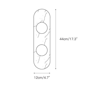Modulo Marble Wall Lamp – detail 5 — Dimension drawings 2