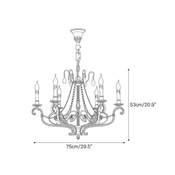 Monaco Chandelier – detail 3 — Dimension drawings 1