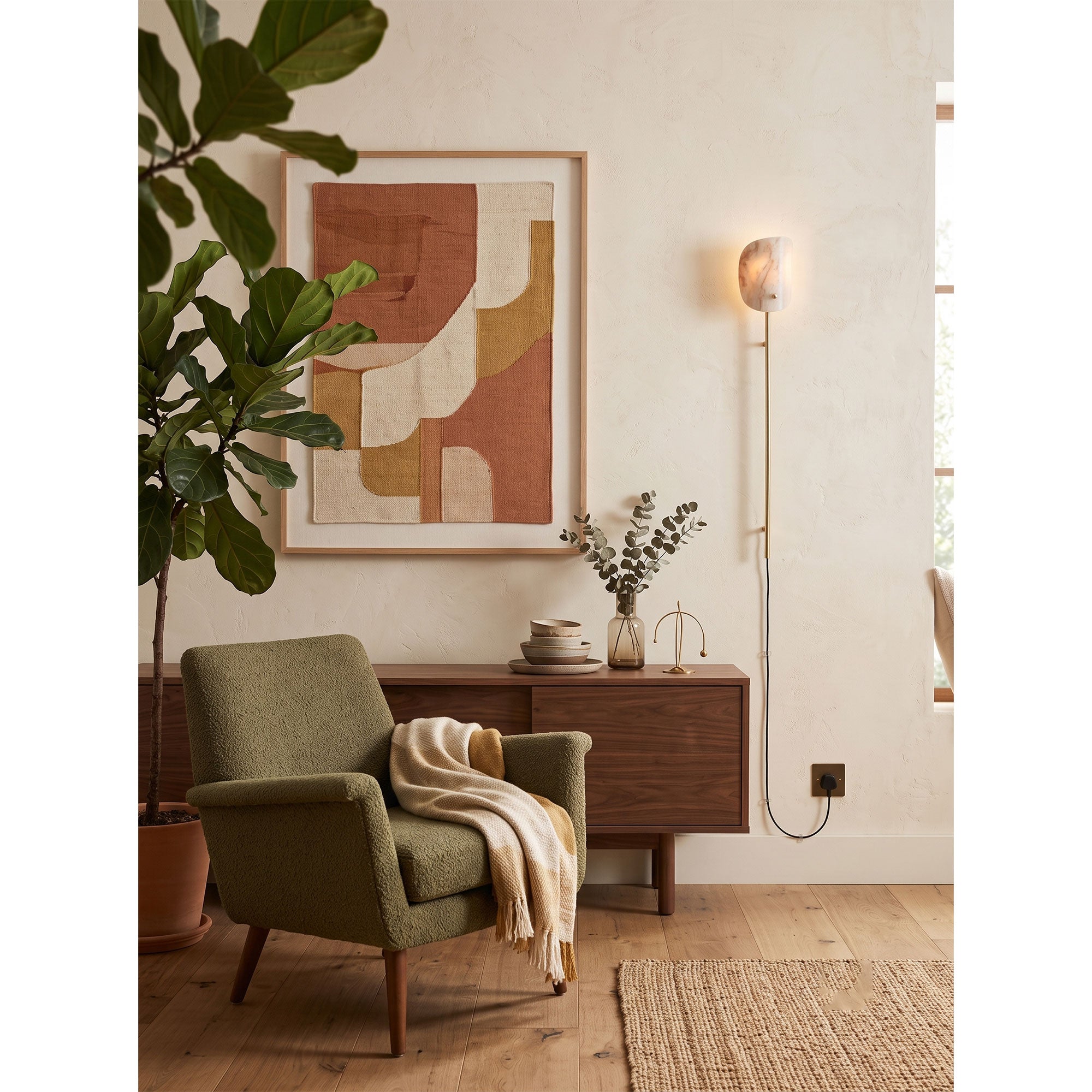 Monet Onyx Plug-In Sconce