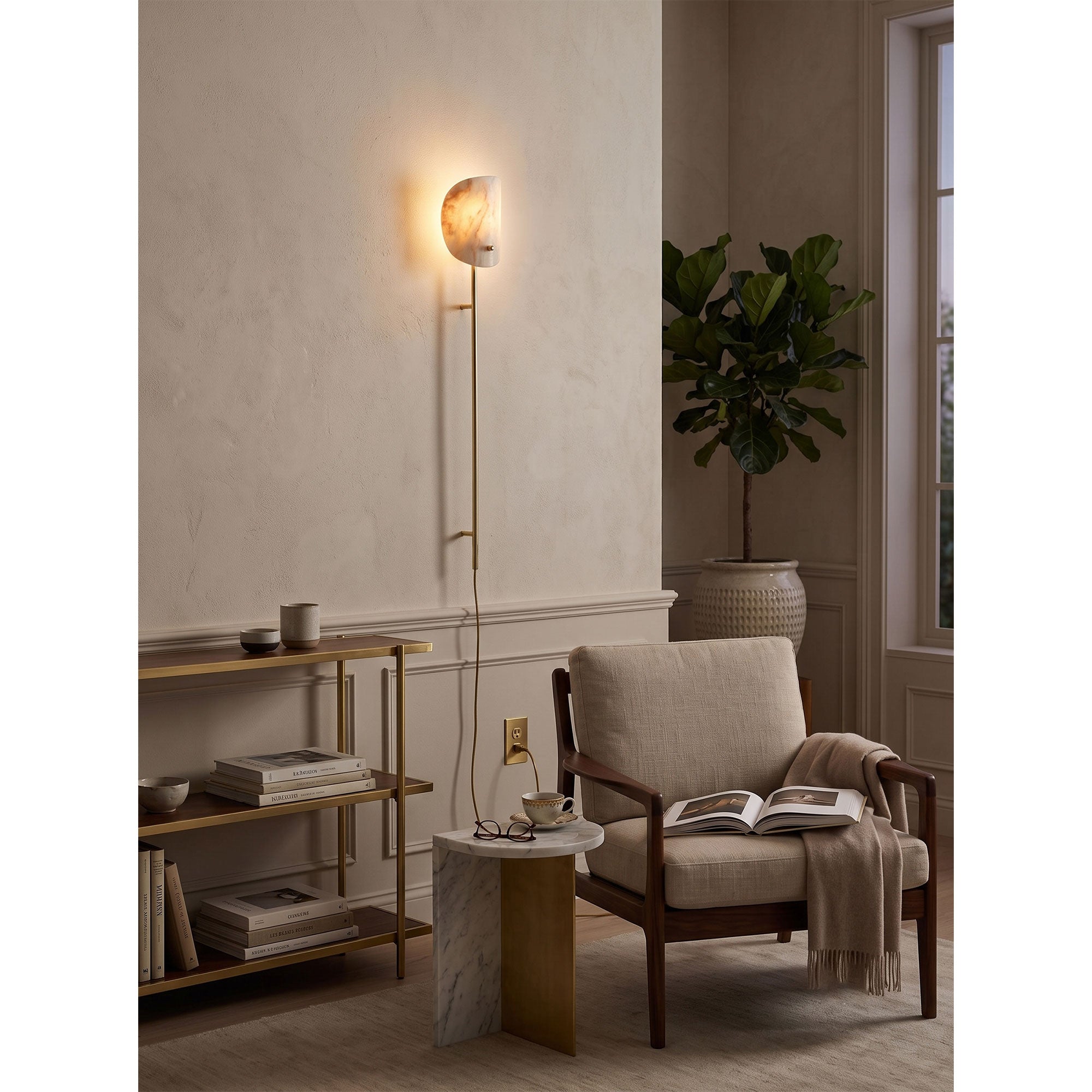 Monet Onyx Plug-In Sconce