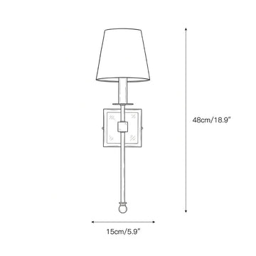 Monroe Wall Lamp – detail 3 — Dimension drawings 1