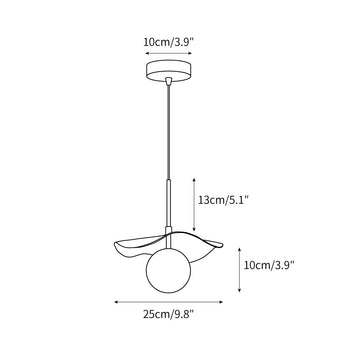 Montera Alabaster Pendant Light – detail 3 — Dimension drawings 1