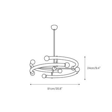 Murcia Chandelier – detail 3 — Dimension drawings 1