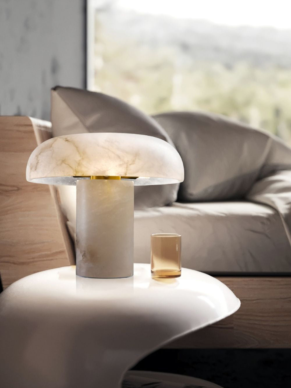 Lampe de table de type champignon