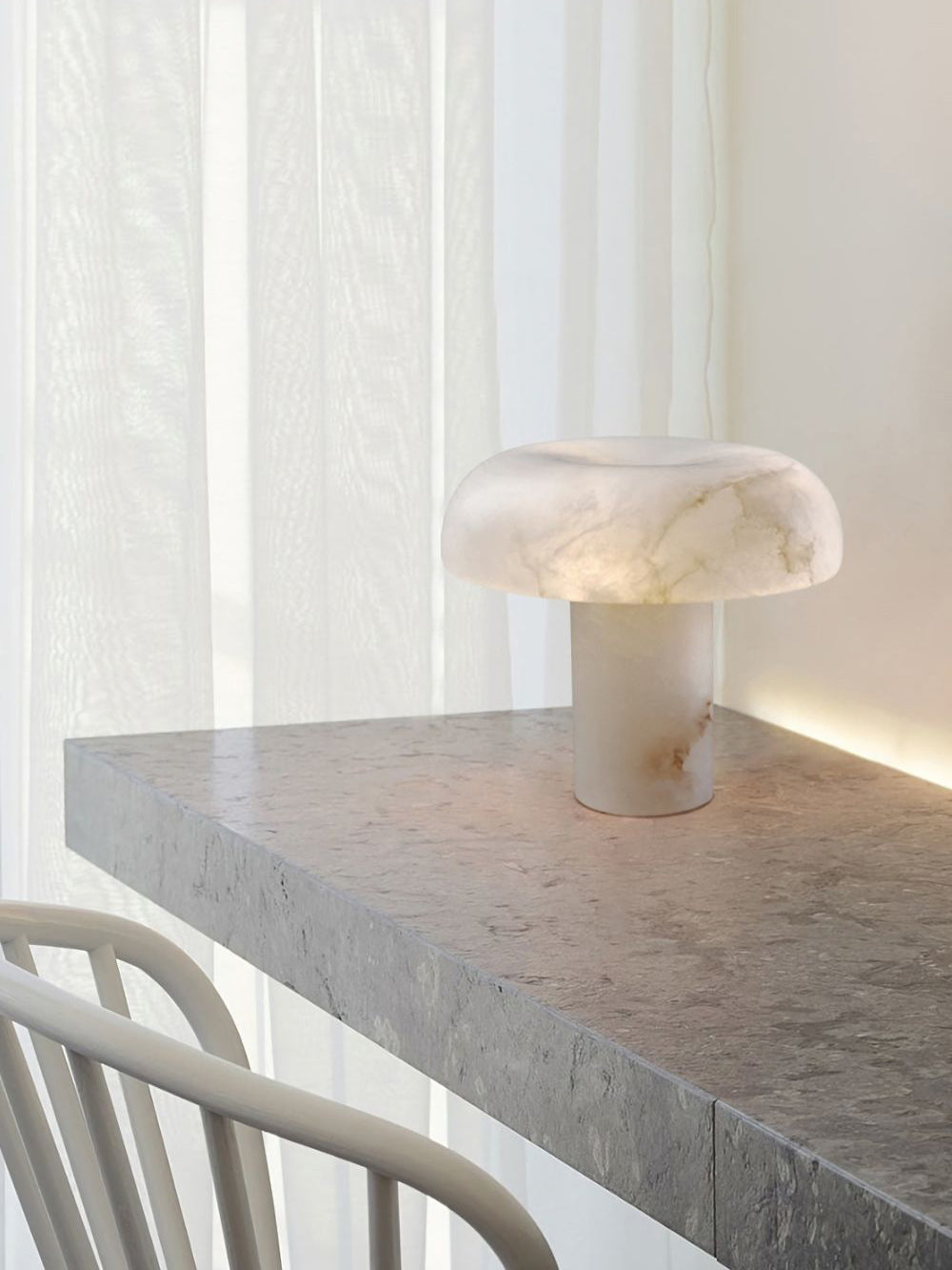 Lampe de table de type champignon