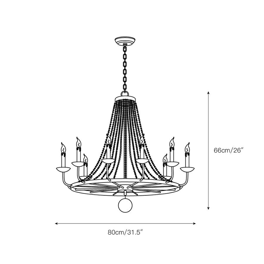 Naples Chandelier – detail 5 — Dimension drawings 3