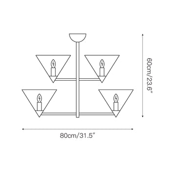 Nari Chandelier – detail 3 — Dimension drawings 1