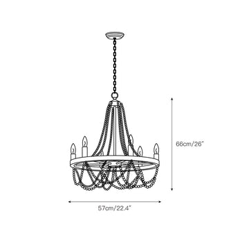 Nash Chandelier – detail 3 — Dimension drawings 1