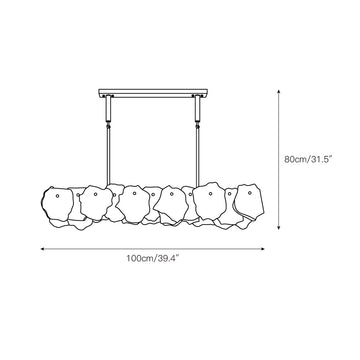 Nasile Alabaster Chandelier – detail 3 — Dimension drawings 1