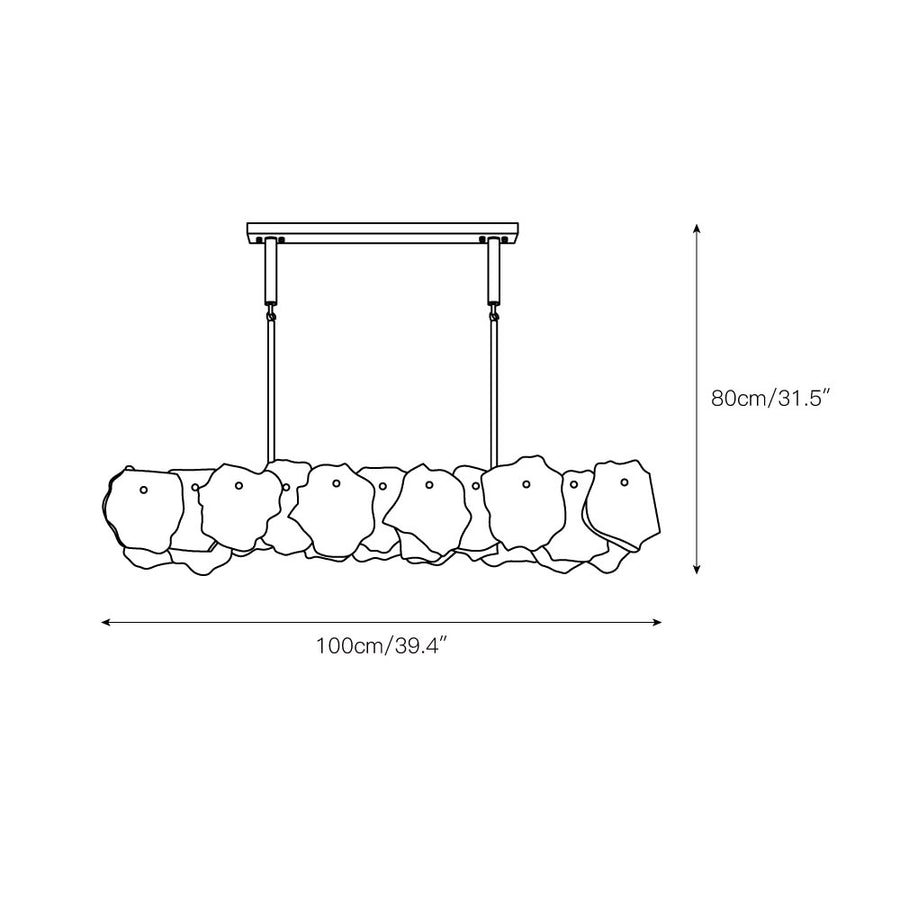 Nasile Alabaster Chandelier – detail 3 — Dimension drawings 1