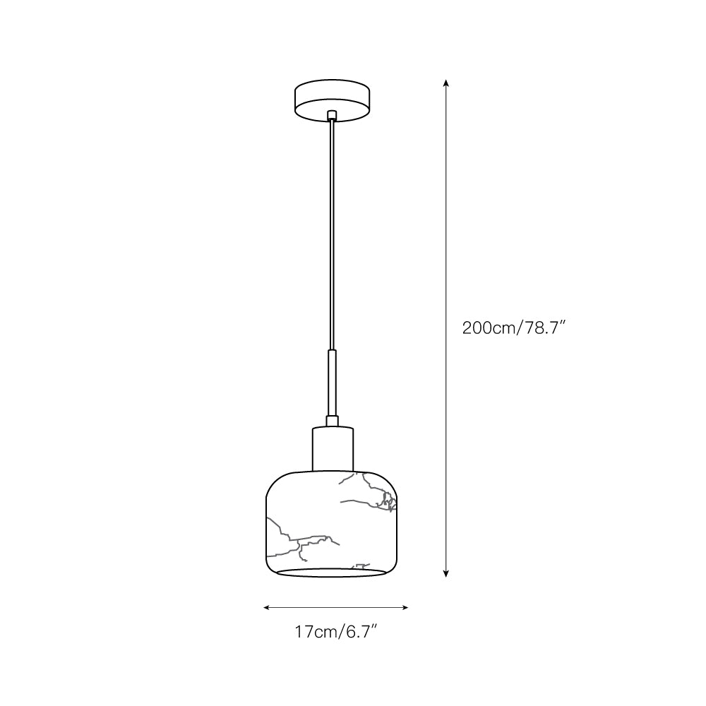 Petite suspension en albâtre naturel