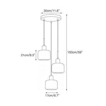 Natural Square Alabaster Chandelier – detail 4 — Dimension drawings 2
