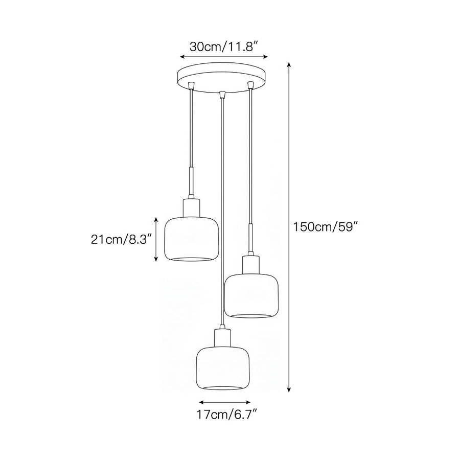 Natural Square Alabaster Chandelier – detail 4 — Dimension drawings 2