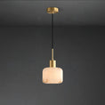 Load image into Gallery viewer, Natural Alabaster Small Pendant Light
