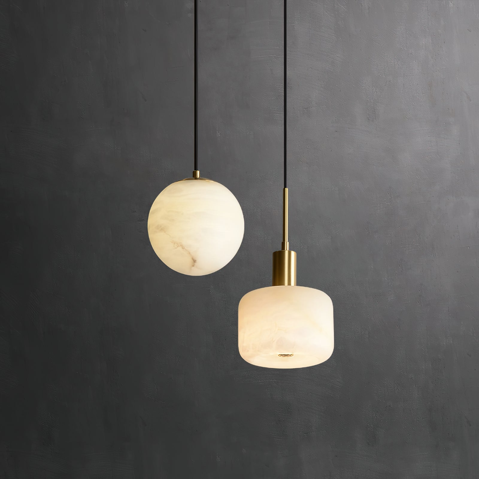 Natural Alabaster Small Pendant Light