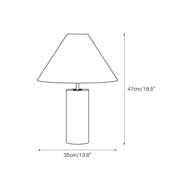 Navagio Travertine Table Lamp – detail 3 — Dimension drawings 1