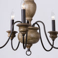 Load image into Gallery viewer, Neddy Wood Chandelier
