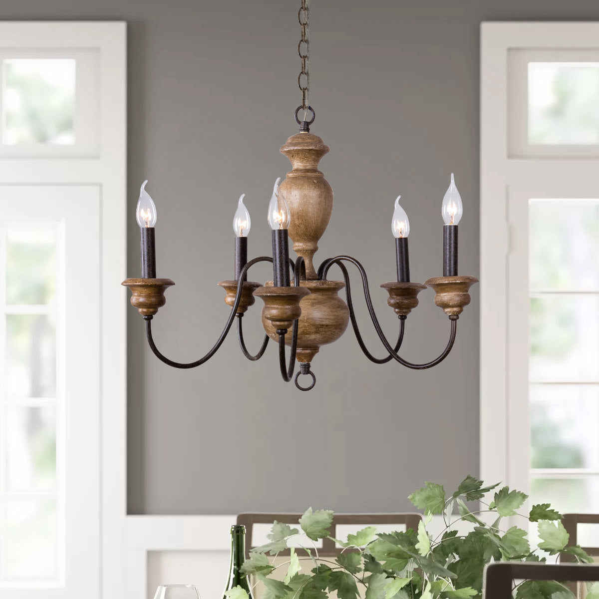 Neddy Wood Chandelier