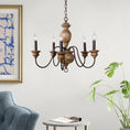 Load image into Gallery viewer, Neddy Wood Chandelier
