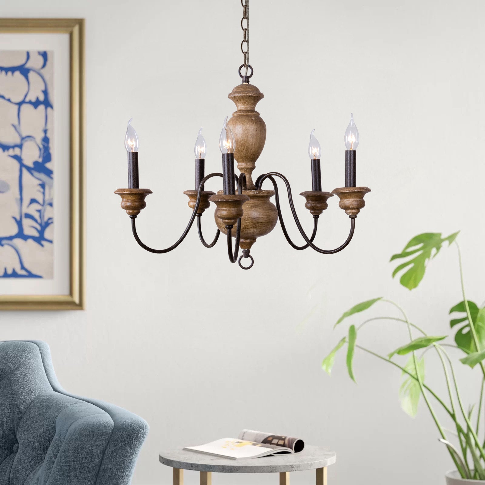 Neddy Wood Chandelier