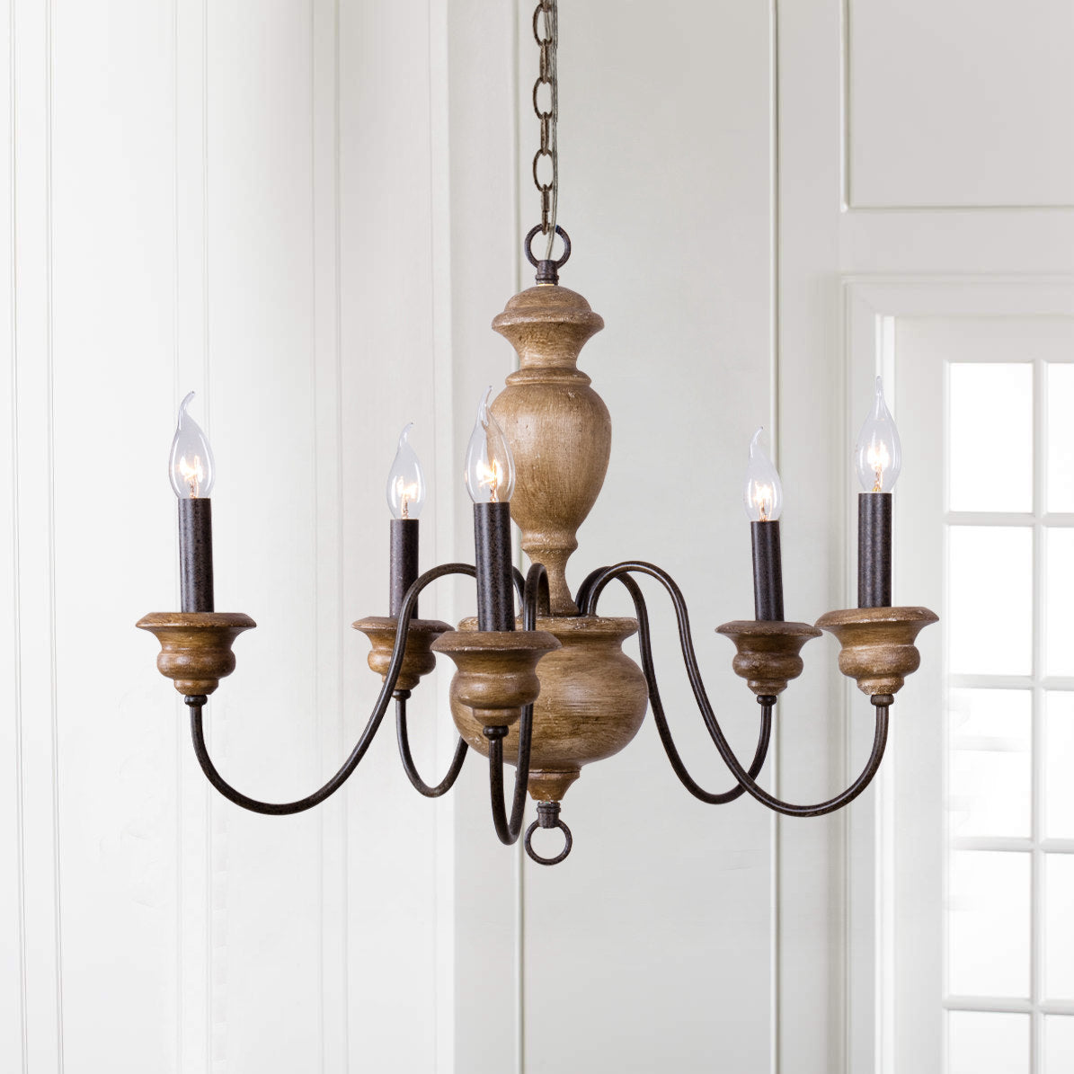 Neddy Wood Chandelier