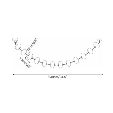 Nephele Alabaster Chandelier – detail 4 — Dimension drawings 2