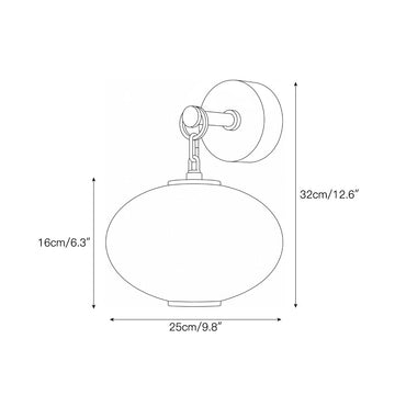 Nephele Alabaster Wall Sconce – detail 3 — Dimension drawings 1