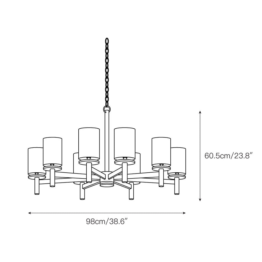 Neptune Chandelier – detail 3 — Dimension drawings 1
