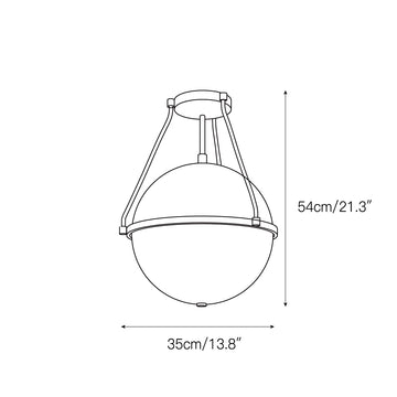 Neven Glass Ceiling Lamp – detail 3 — Dimension drawings 1