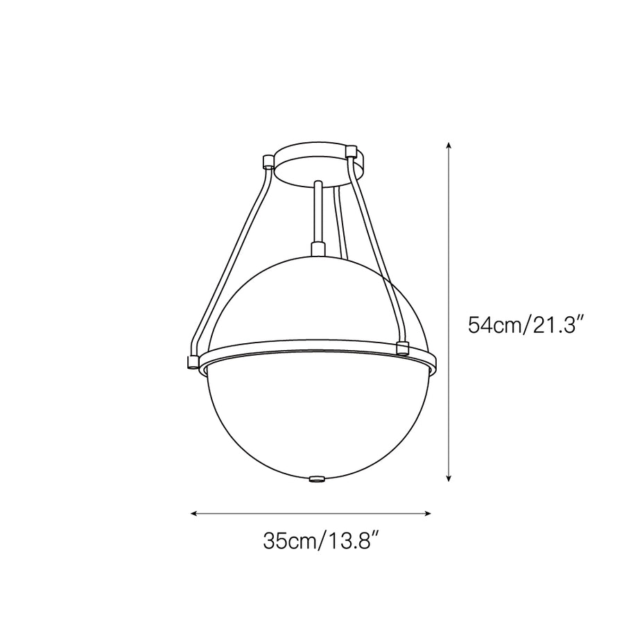 Neven Glass Ceiling Lamp – detail 3 — Dimension drawings 1