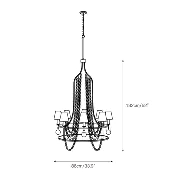 Neville Chandelier – detail 4 — Dimension drawings 2